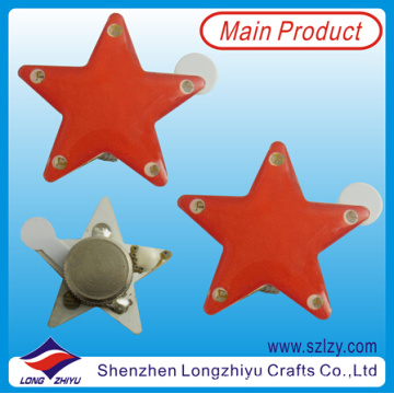 Red Stars Scrolling LED Badge